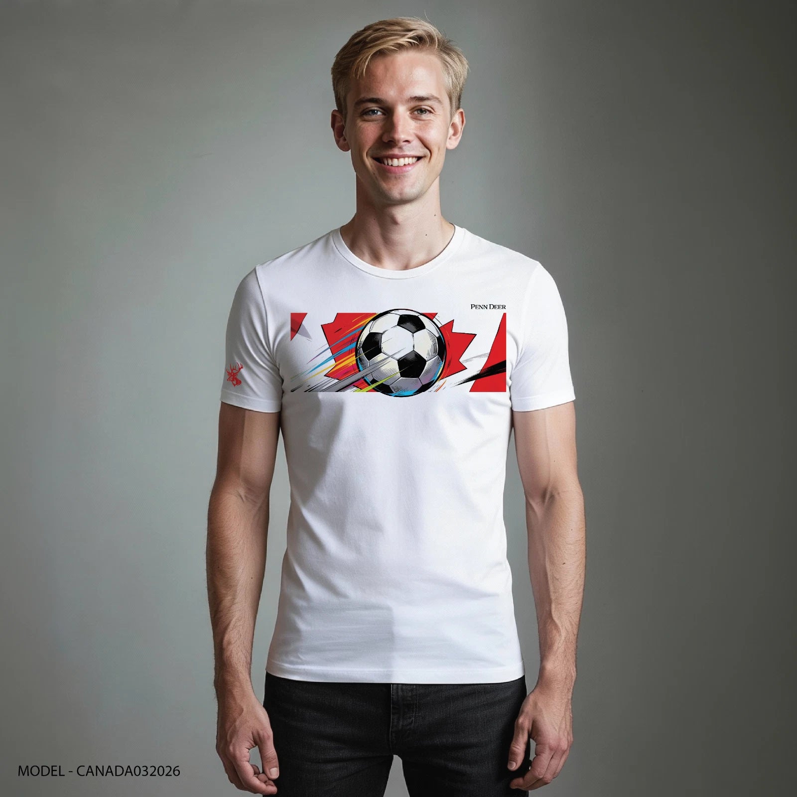 Soccer Colletion Penn Deer  Tshirt with Canada Flag 2026
