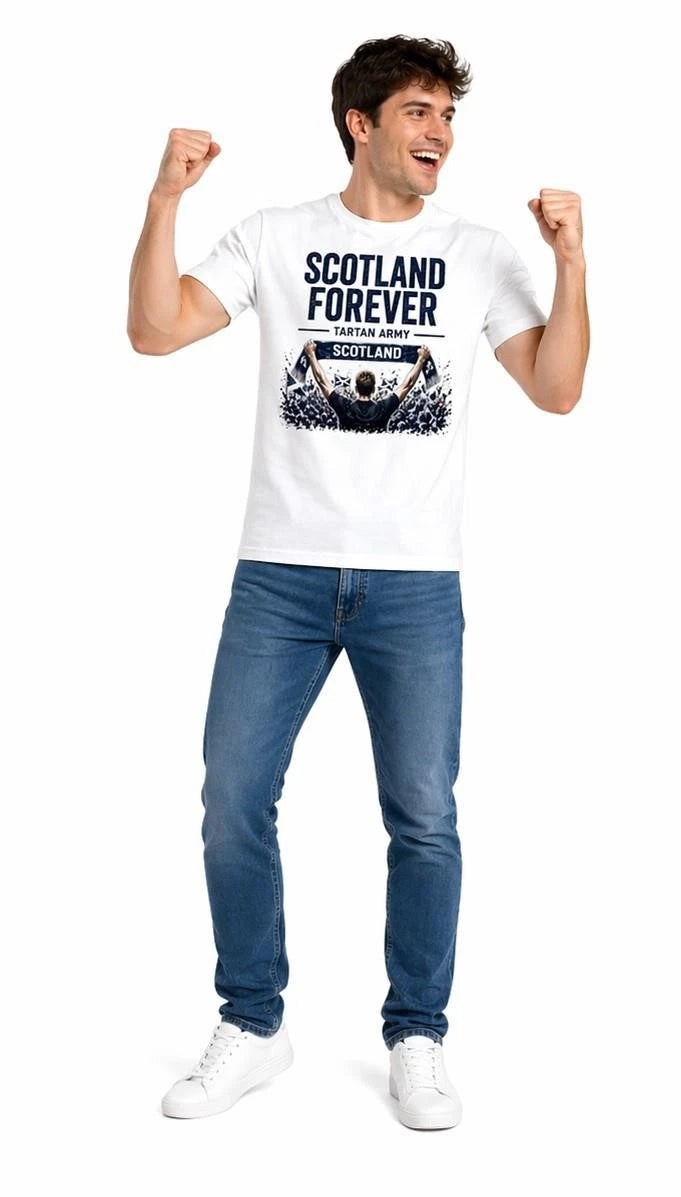 Adults Scotland Forever Scottish Patriotic Football Supporters Unisex T-Shirt