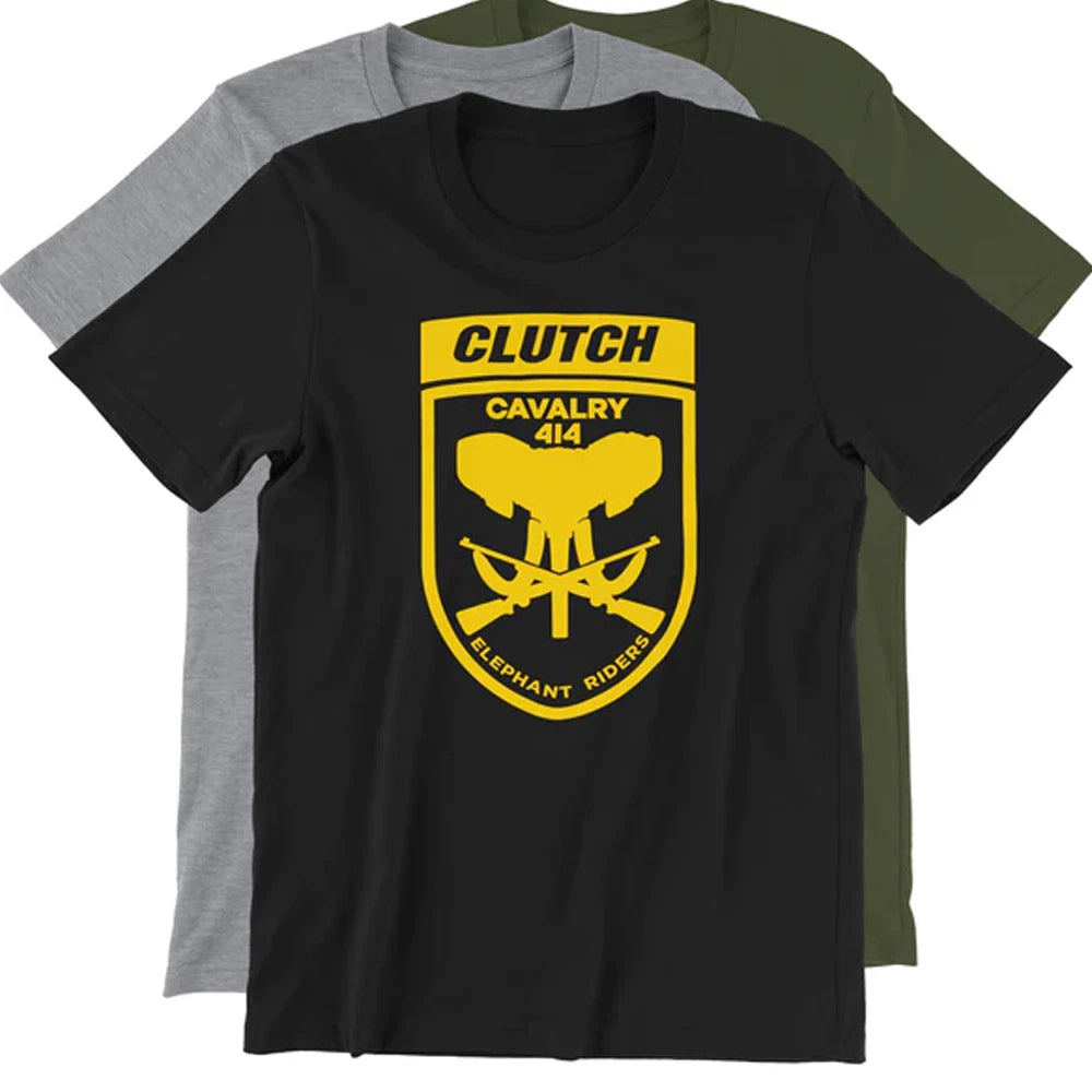 HOT NEW Clutch rock band logo T-shirt Black short sleeve All Sizes 2F437
