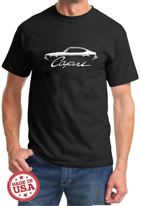 1974-78 Mercury Capri Classic Car Design Tshirt NEW