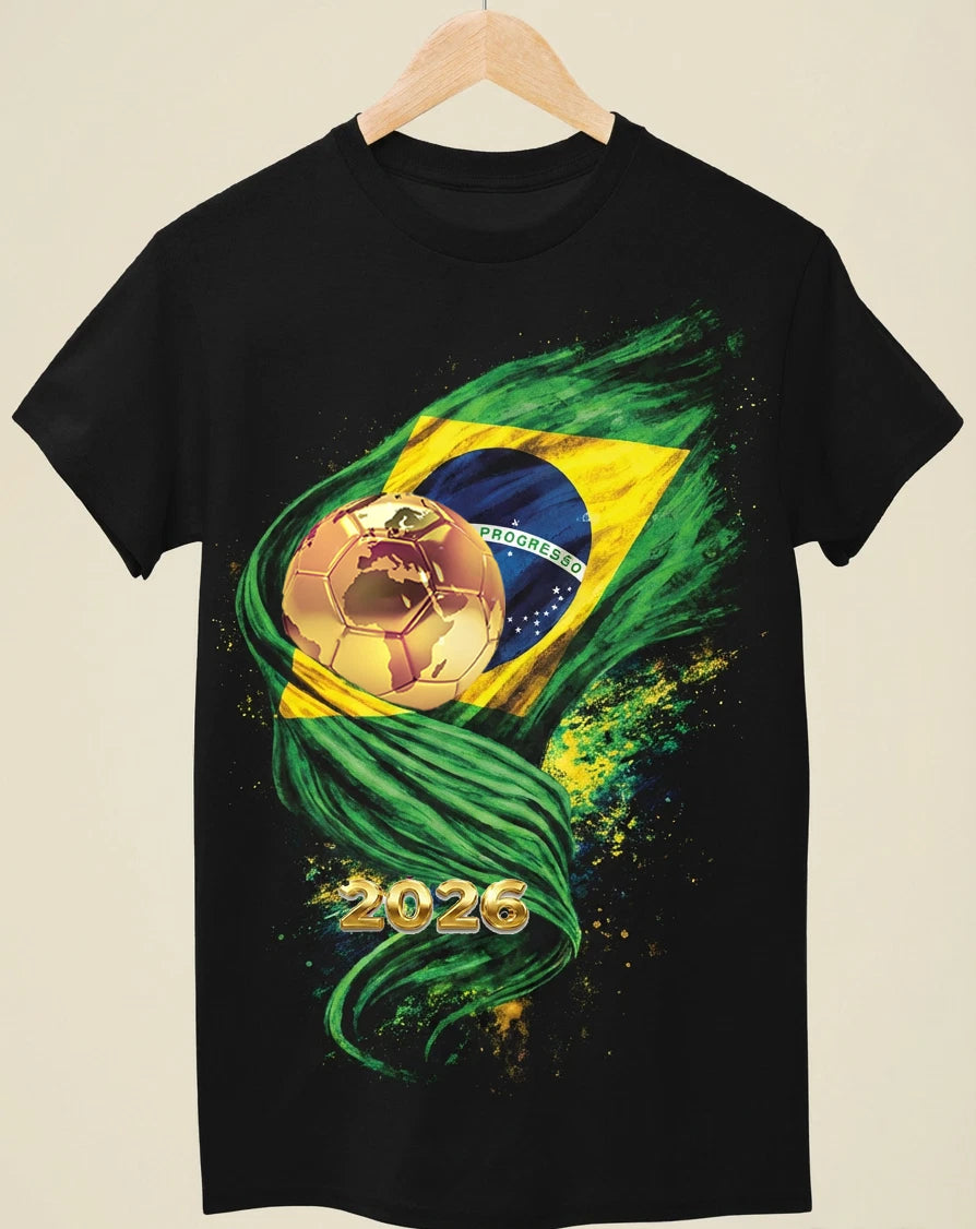 WC 2026 INSPIRED Cool Unisex Black T-Shirt - Brazil