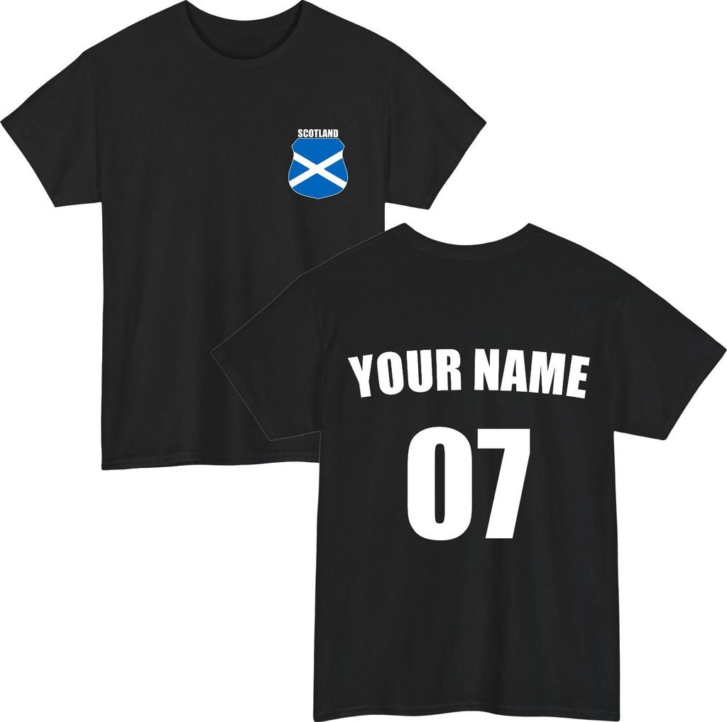 Personalised Scotland Football T-Shirt Custom Name Number Fan Gift Unisex Top