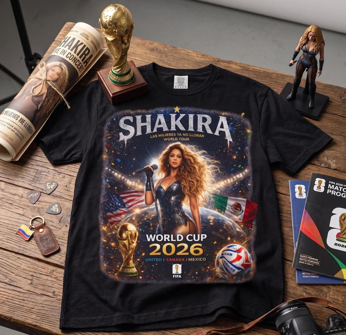 Shakira World Cup 2026 Graphic Tee Dia Dia Concert Fan T-Shirt