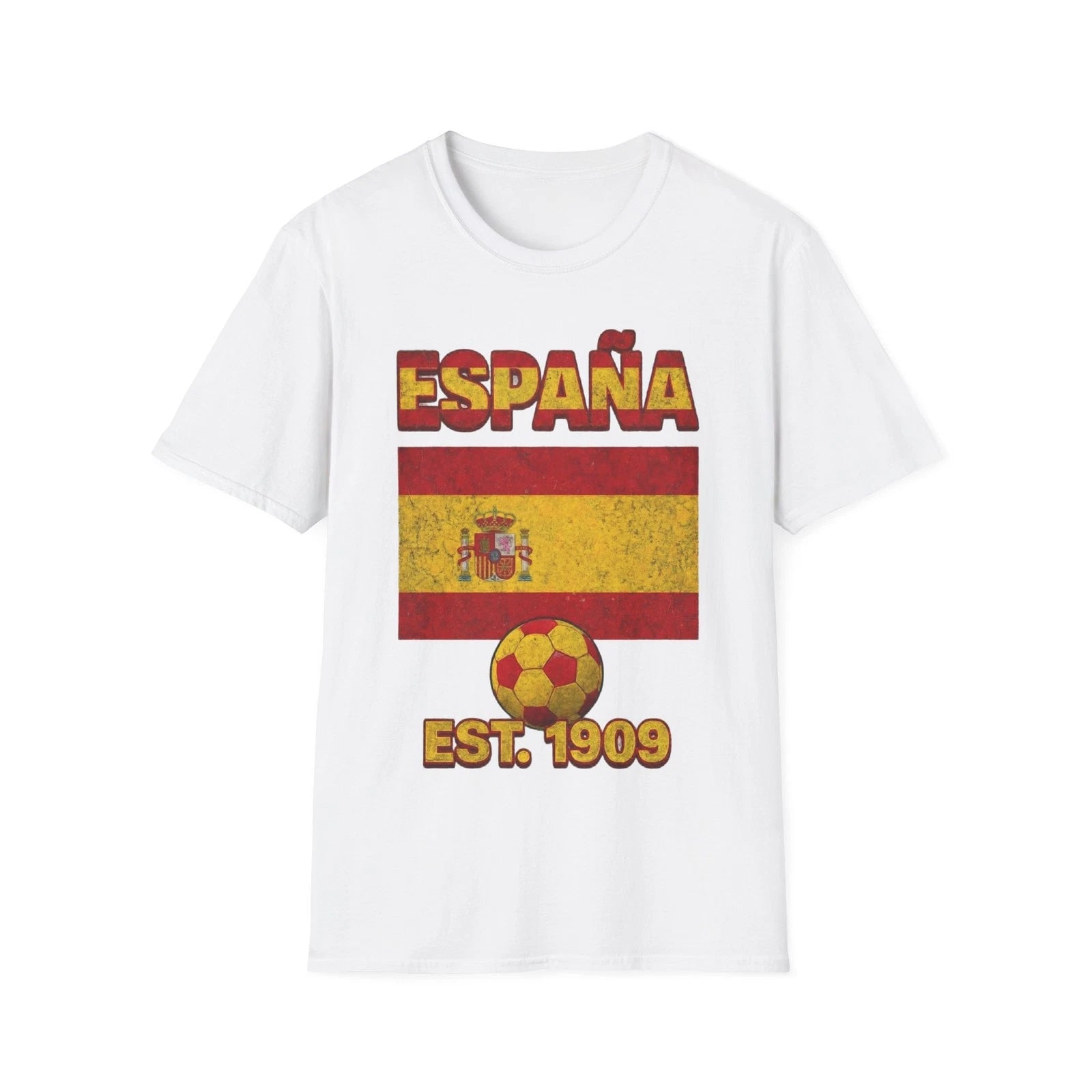 España Spain Flag Futbol Soccer T-Shirt | Nations Heritage Collection | Vintage