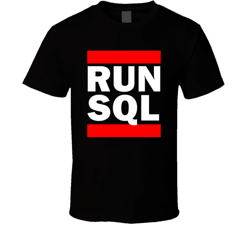Run SQL California United States    Funny Graphic Patriotic Parody Black T Shirt