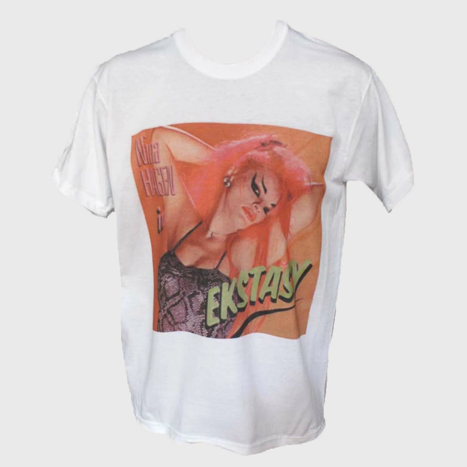 Nina Hagen New Wave Punk Rock Short Sleeve White Unisex T-shirt S-3XL