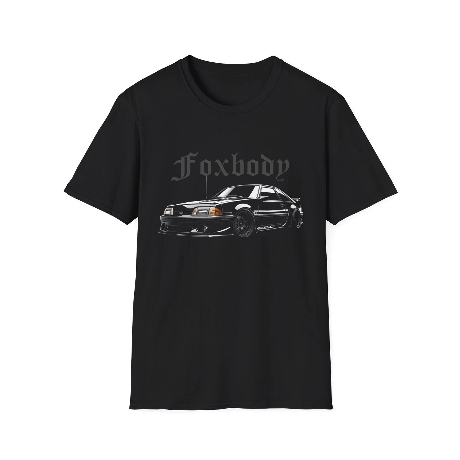 Foxbody Mustang Shirt – Gothic Script | Slammed 5.0 GT Street Style Tee
