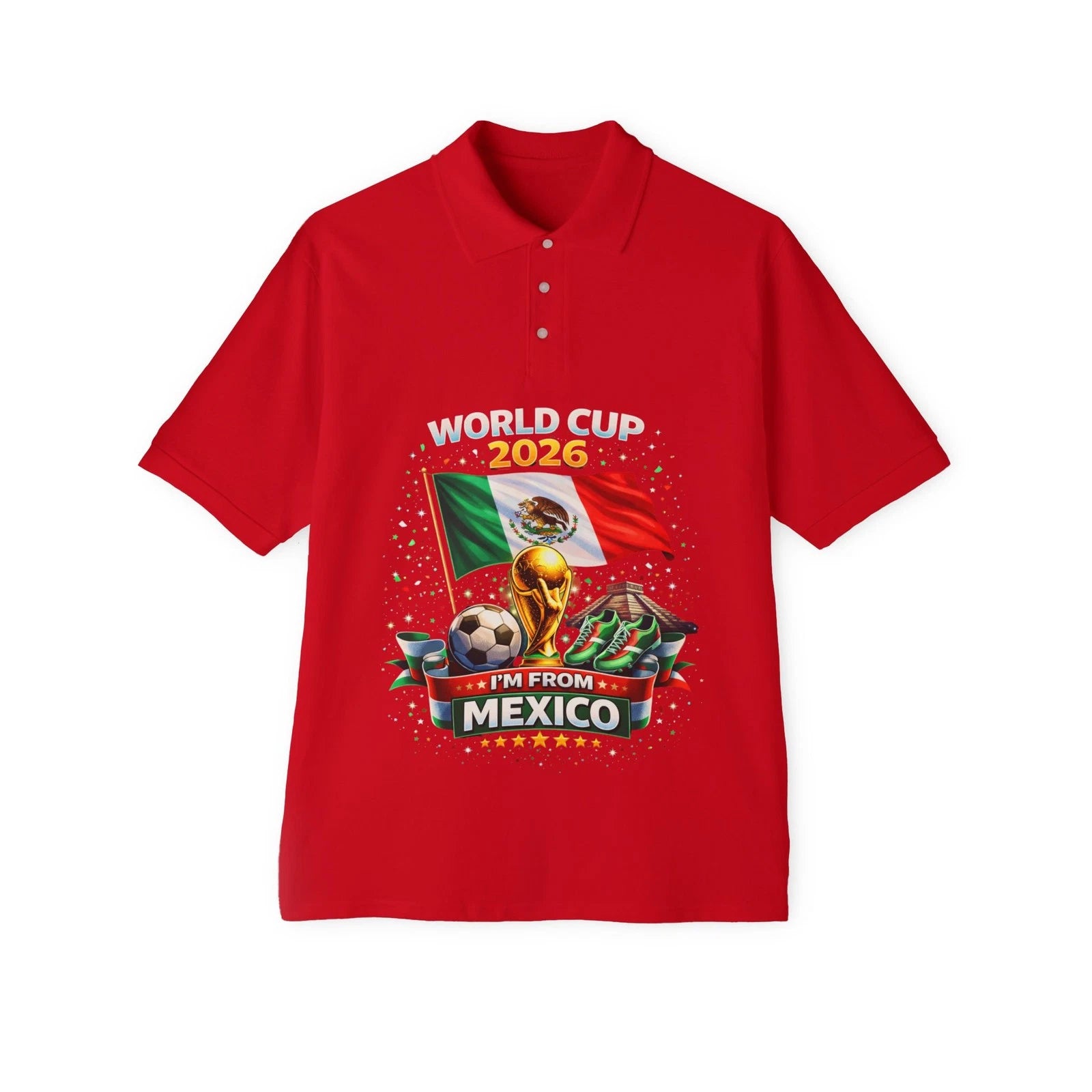 World Cup 2026 Mexico Flag Soccer Polo | I'm From Mexico Polo