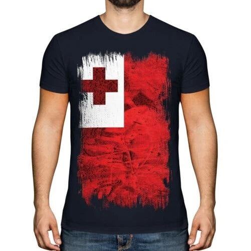 Tonga Flag Grunge Mens T-Shirt Tongano Jersey Football Jersey Gift