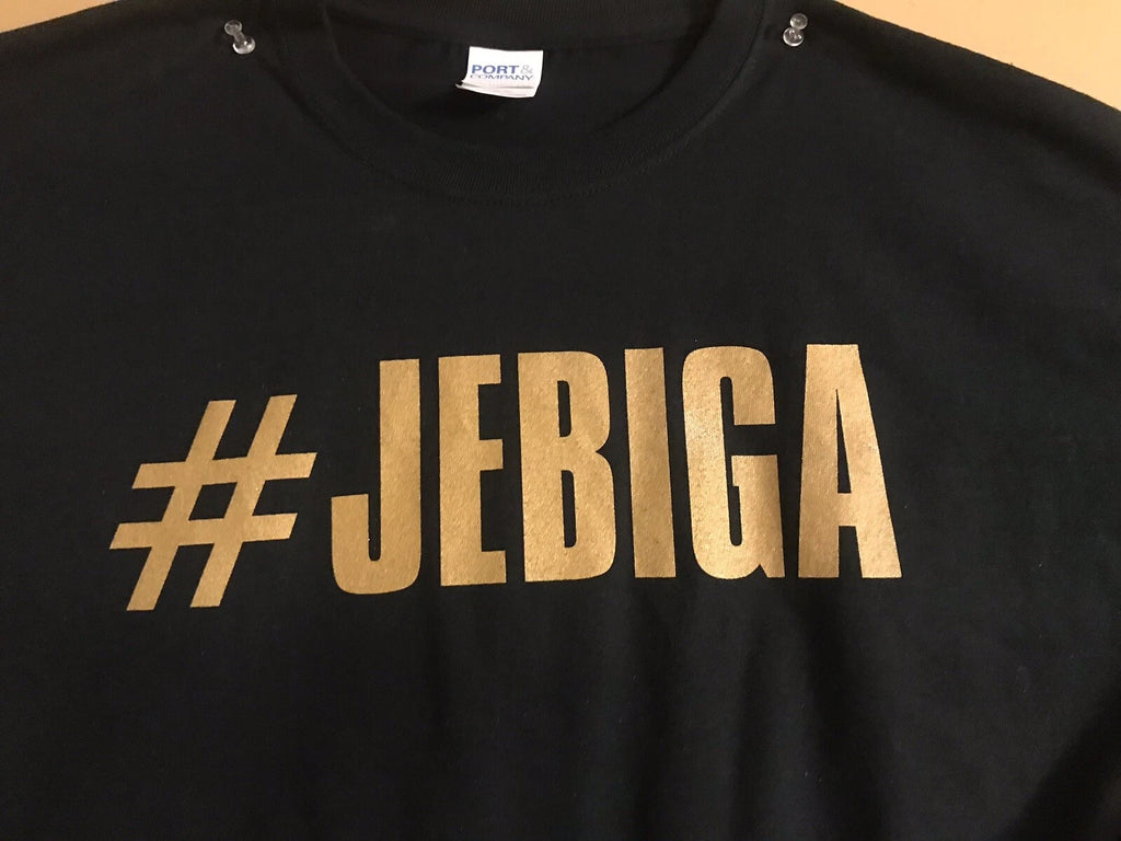 Custom Gold # Jebiga Shirt Black Bosnia Croatia Serbia BOSNA Hrvatska Srbija
