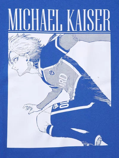 Uniqlo Blue Lock UT Graphic T-Shirt Blue Michael Kaiser Anime Manga Shonen NWT