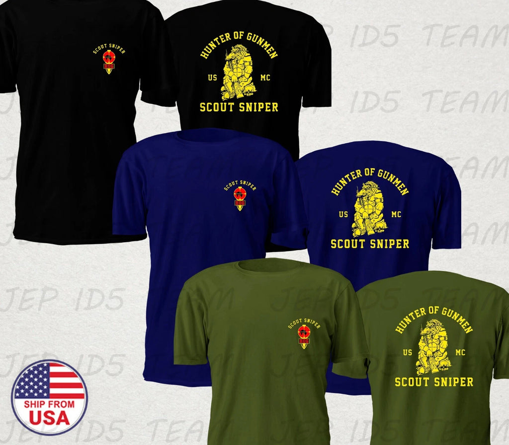 SALE! HUNTER OF GUNMEN SCOUT SNIPER SCHOOL HOG LEJEUNE T SHIRT SIZE S-5XL-custom
