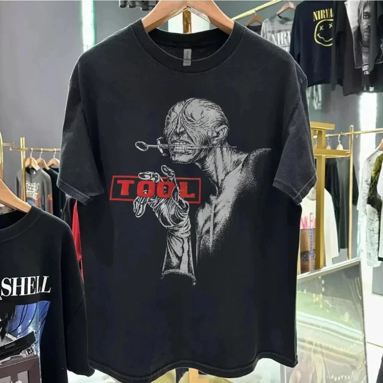 VTG Tool Band T-Shirt Tool Black Short Sleeve Unisex T-Shirt Progressive Metal T