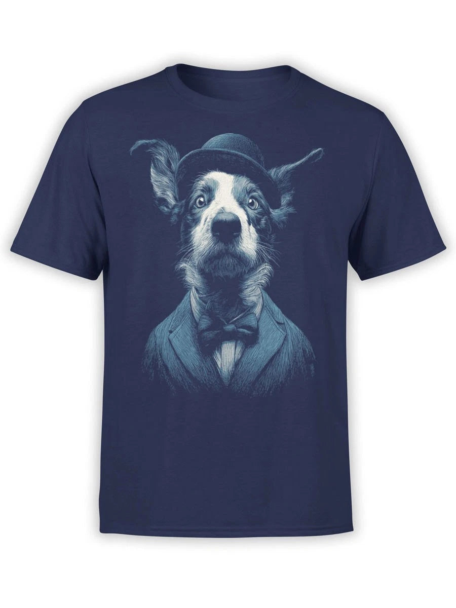 FANTUCCI Dapper Dog T-Shirt | Vintage Border Collie Graphic | Unisex