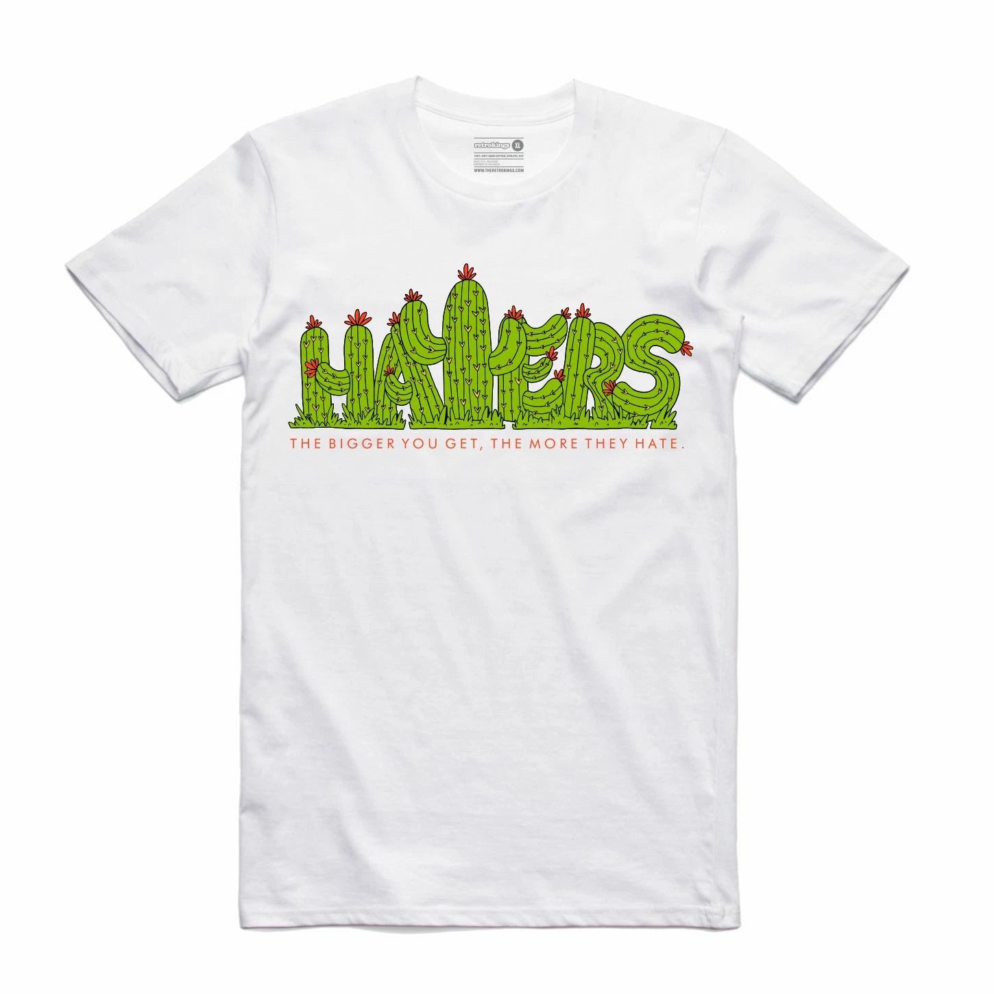NEW Streetwear on Demand HATERS WHITE Tee Shirt SMALL-3XLARGE LIMITED RELEASE