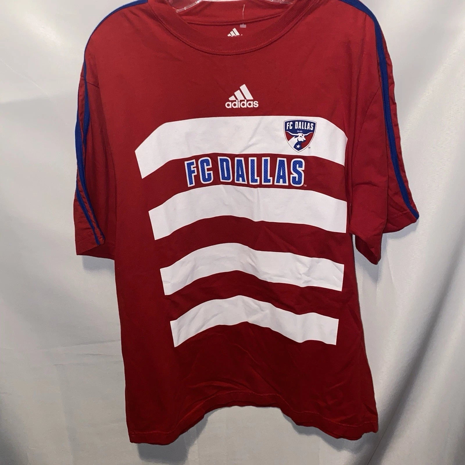 Adidas Men's Tshirt FC Dallas MLS Soccer Size L Red