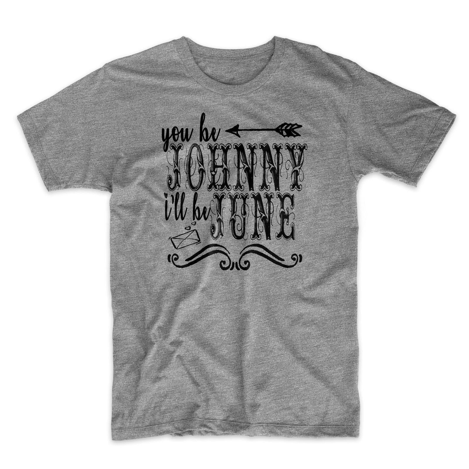 Johnny and June T-Shirt. Johnny Cash and June Carter  100% Soft Cotton Comfy Tee