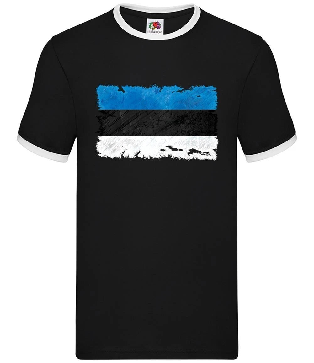 Estonia Grunge Flag - Men Contrast - Tallinn Europe Estonian Country Travel