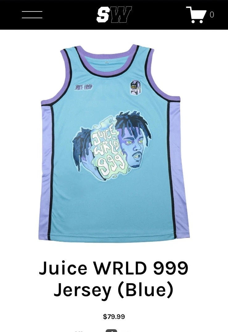 Official Juice Wrld 999 Mesh Jersey-XL-Excellent-MSRP$80-Promo-Rare-Sportswrldd