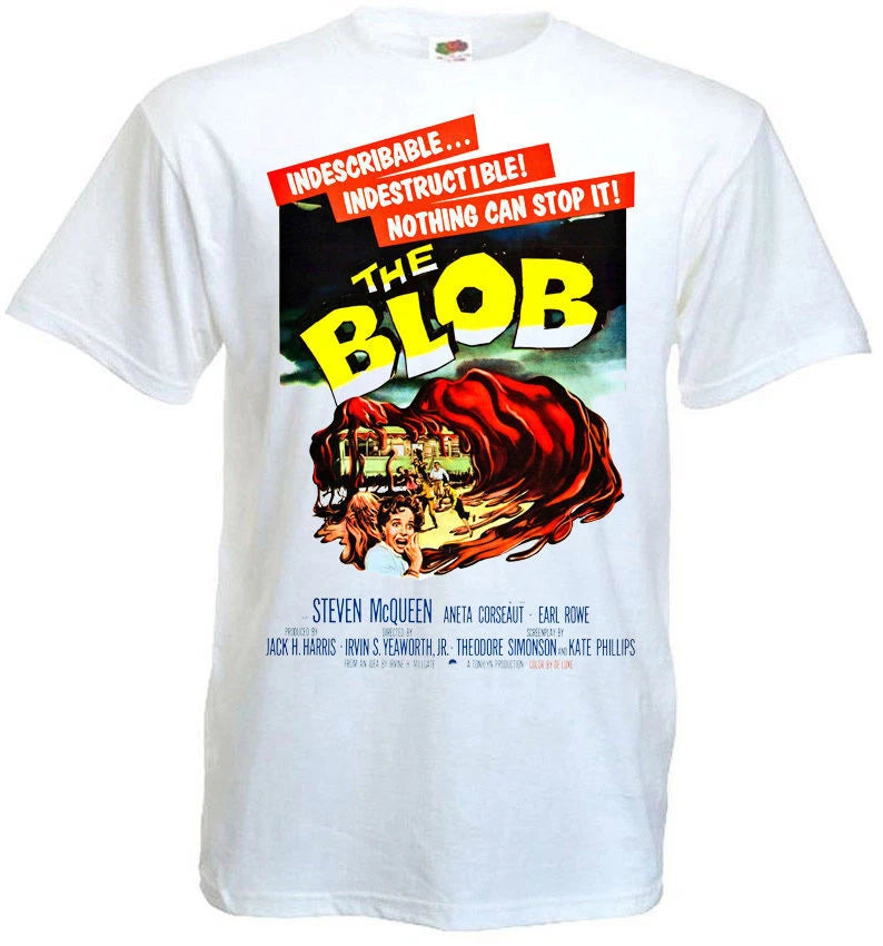 THE BLOB Movie Poster T shirt White all sizes