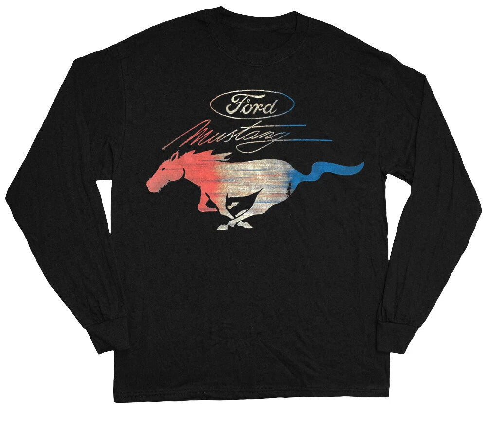 Ford Mustang Shirts Men's Graphic Tee Long Sleeve Tee Gifts for Men