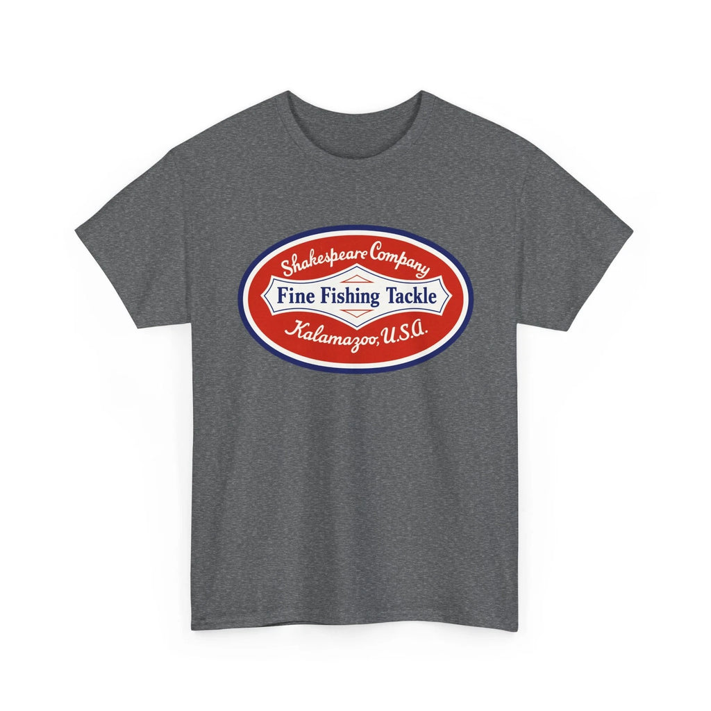 Shakespeare Co. Fine Fishing Tackle Kalamazoo Michigan Vtg Retro Logo T-Shirt