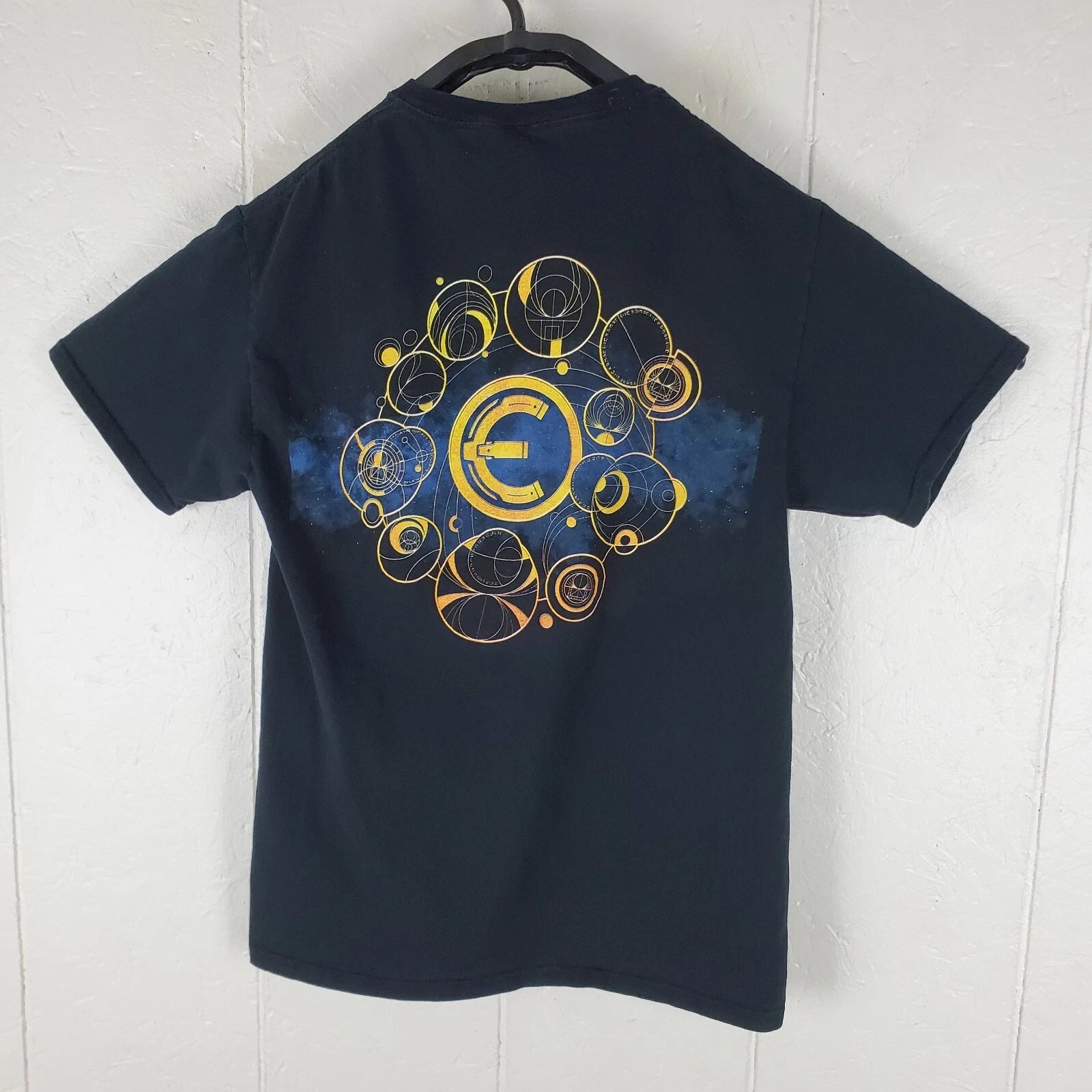 Eternals Shirt Men Small Black Crew Neck Short Sleeve Graphic Stretch Pullover