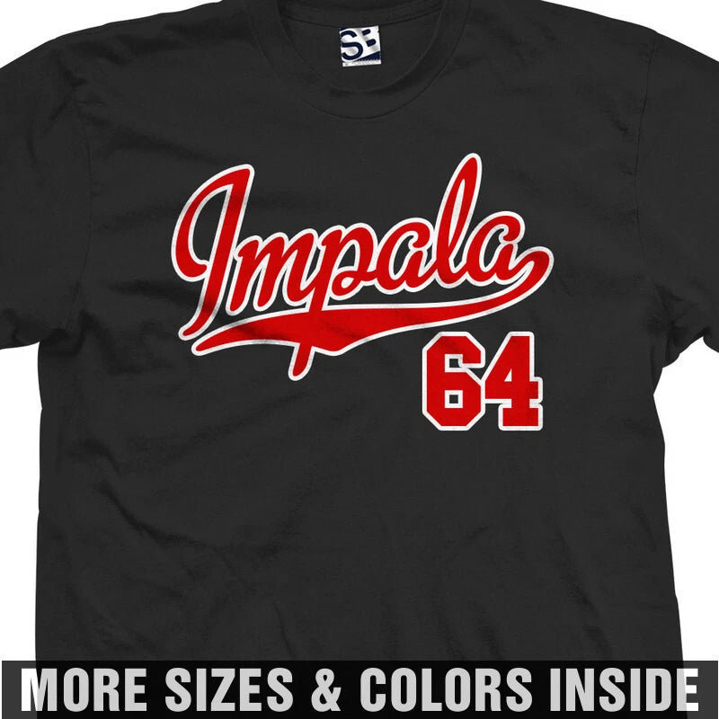 64 Impala PRO Script T-Shirt | 1964 SS Jersey Team Sports Logo Design Print Tee