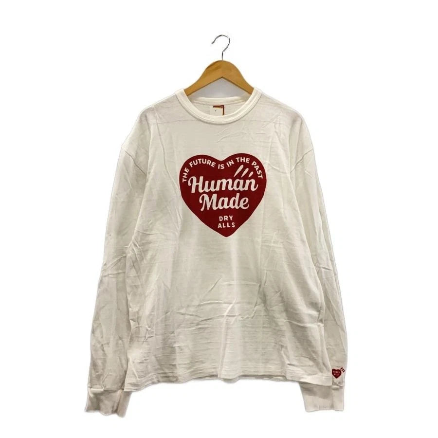 HUMAN MADE◆Long sleeve T-shirt/XXL/cotton/WHT/HM28CS035//