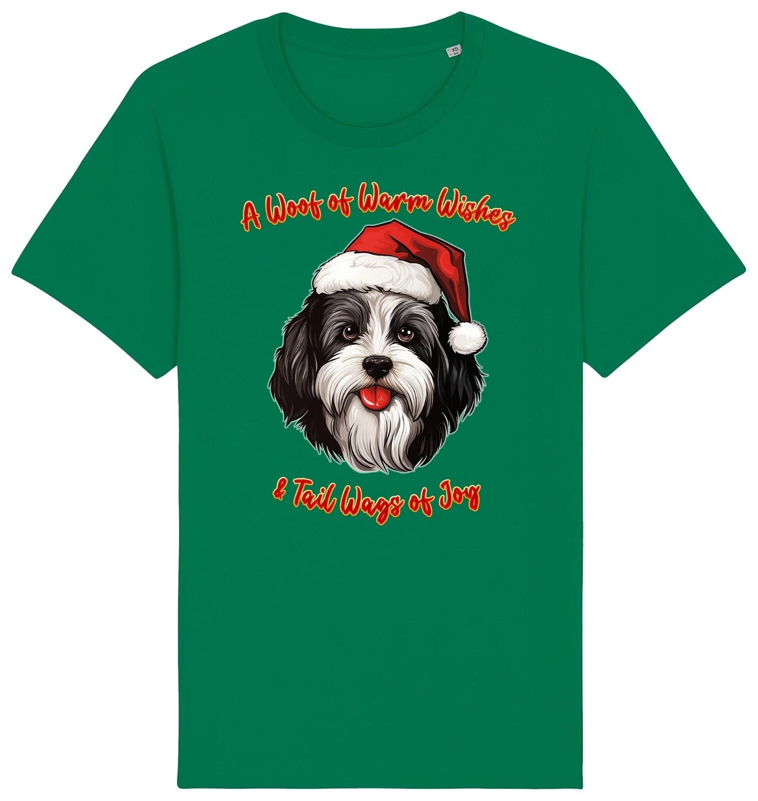 Mens Havanese Christmas T-Shirt Santa Dog Woof Wishes Dogs Pet Animal Clothing