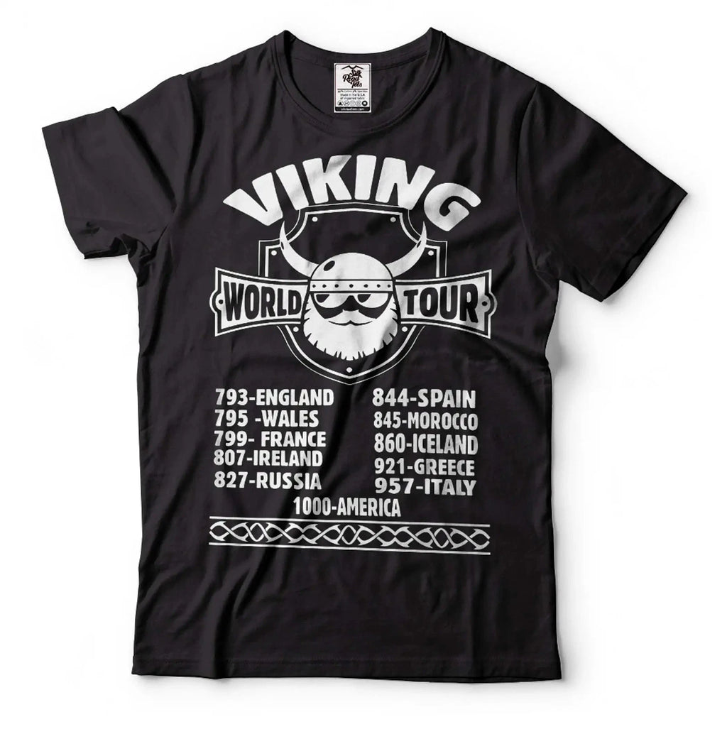 Viking World Tour Shirt Vikings History T-Shirt Funny Viking Tee Norse Shirt