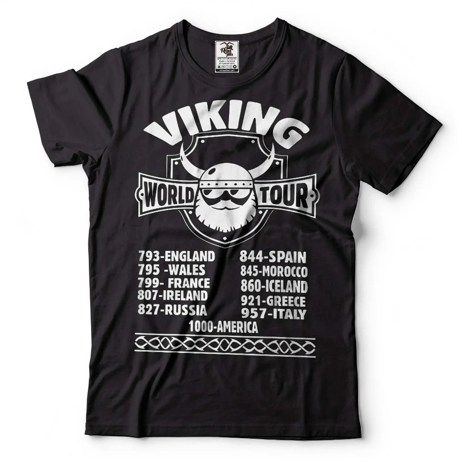 Viking World Tour Shirt Vikings History T-Shirt Funny Viking Tee Norse Shirt