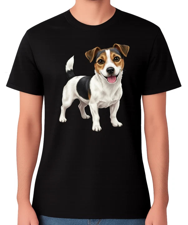 Happy Jack Russell Terrier Dog Illustration T-Shirt Pet Lover Gift Unisex Tee