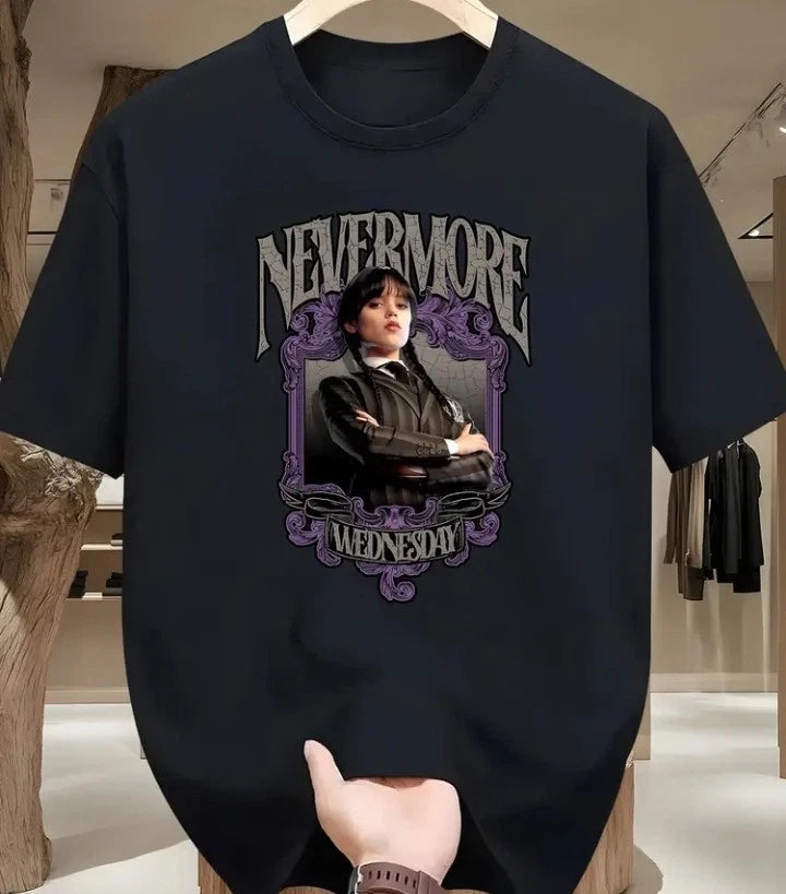 Wednesday Addams Printed Casual Men's T-Shirt Streetwear S to 2XL