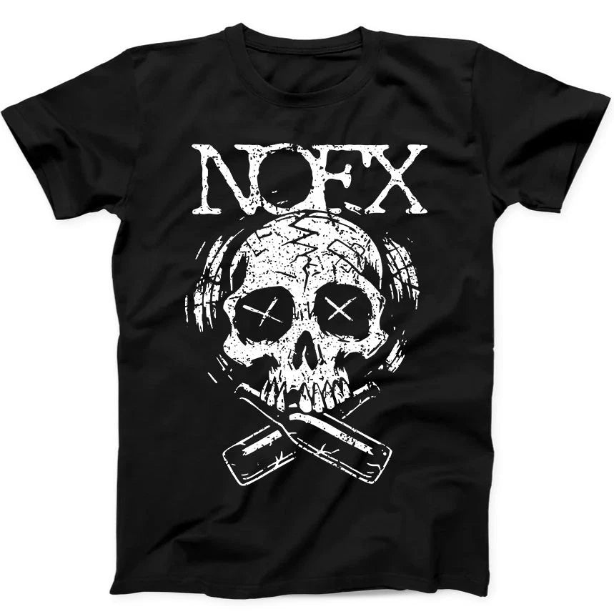 NOFX Skull Beer Band Never Trust A Hippie Music T Shirt   200