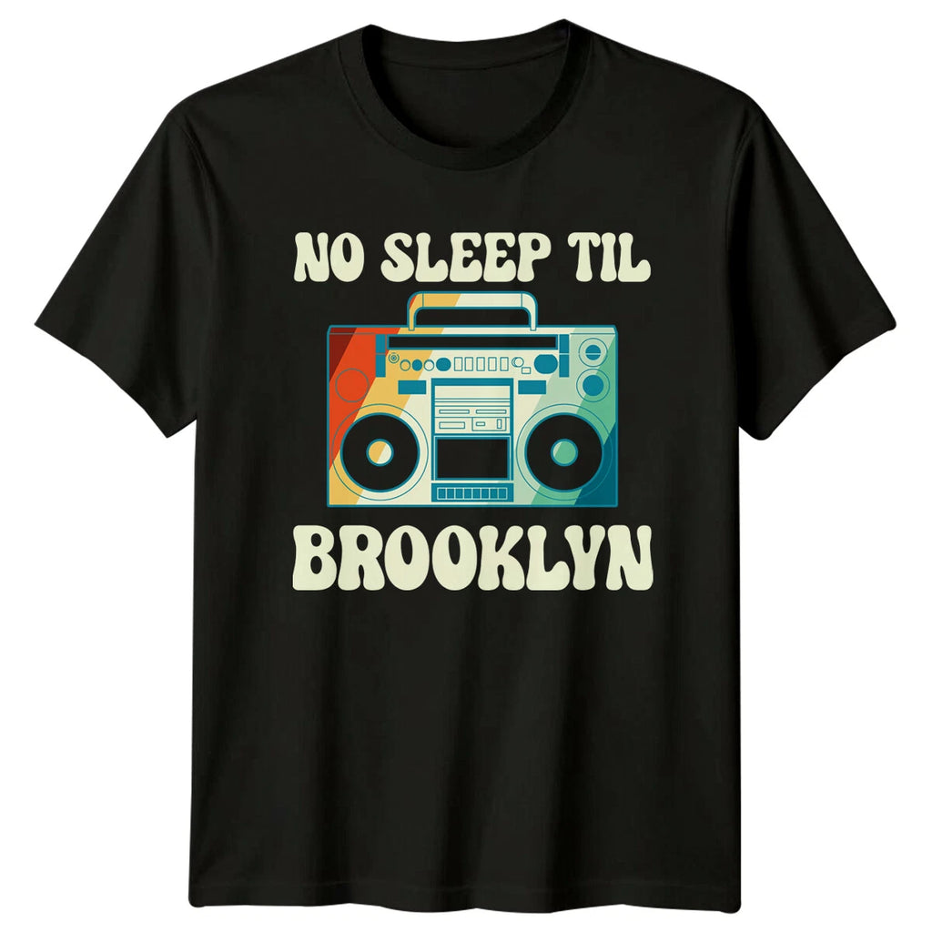 Retro Boombox No Sleep Til Brooklyn Graphic Music Lover T-Shirt