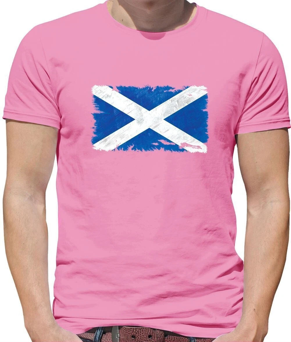 Scottish Style Grunge Flag - Men's T-Shirt - Travel to Edinburgh Glasgow
