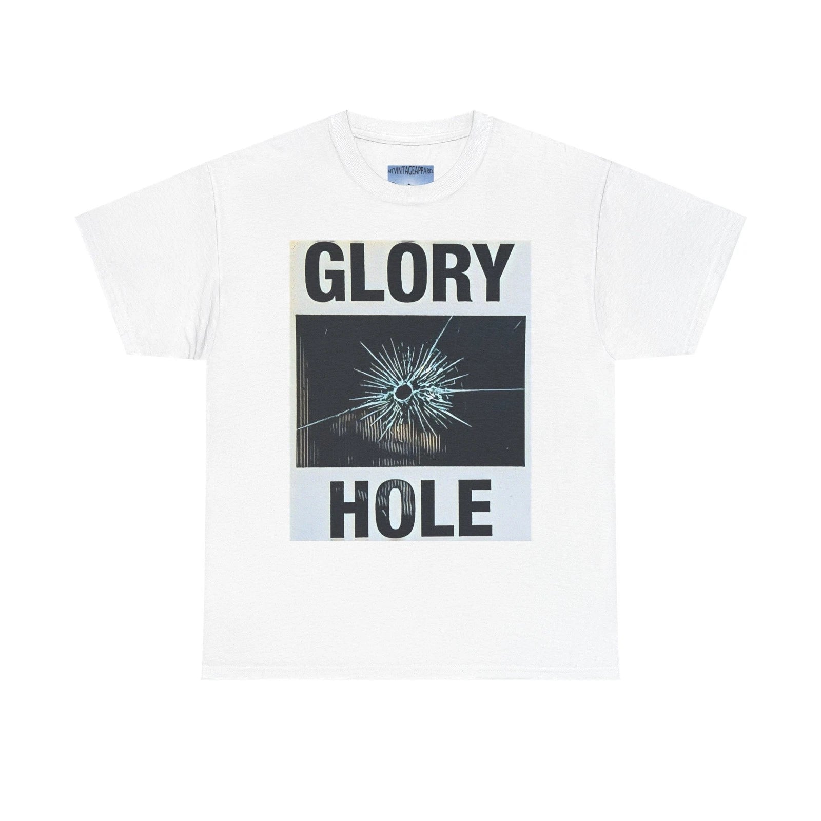 Glory Hole Mutual Aid Graphic Print Short Sleeve Unisex Tee Shirt Heavy Cotton