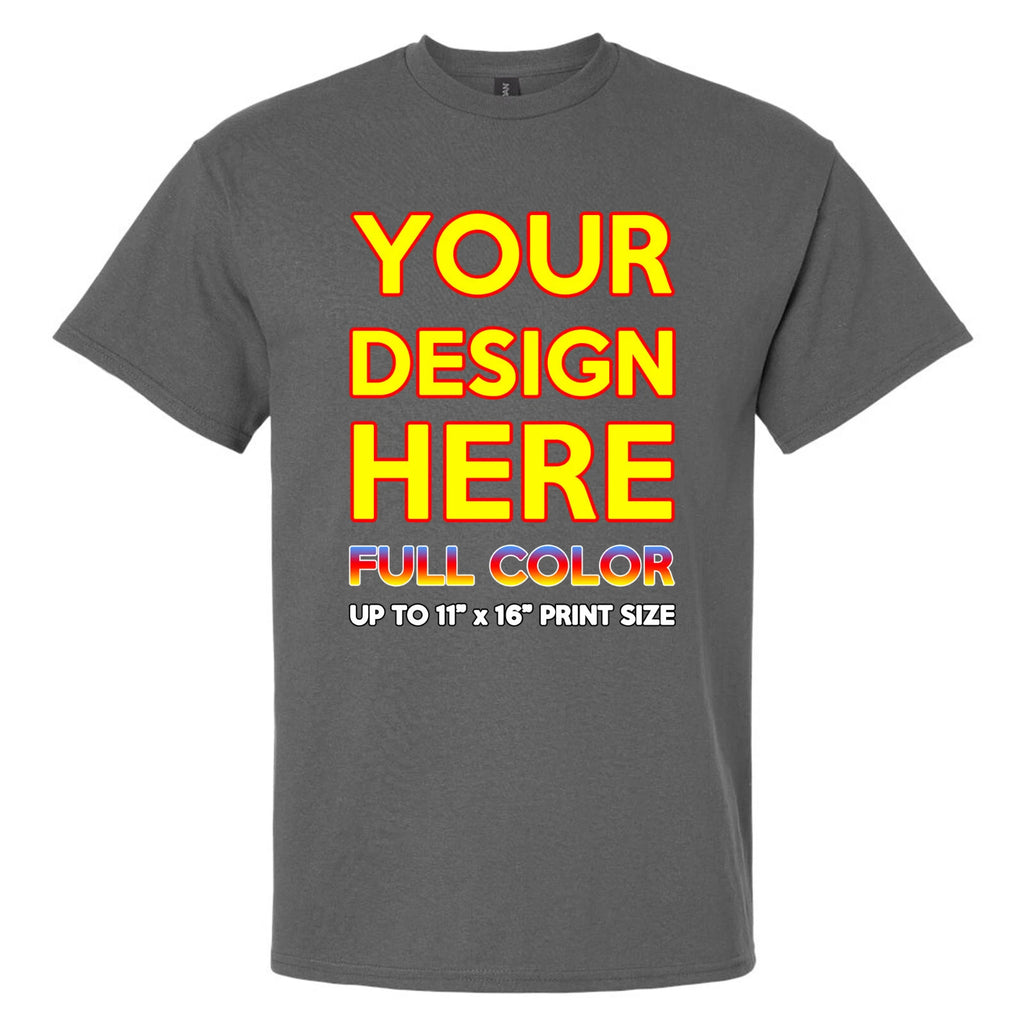 Full Color Custom Print Text or Photo On T Shirt Your Logo Design Print Tee