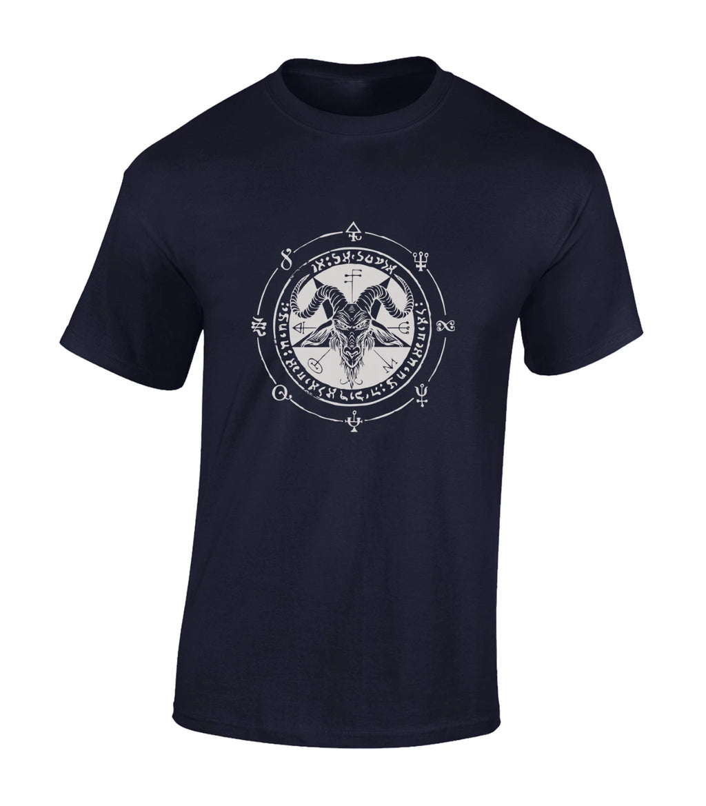 SATAN SYMBOL MENS T SHIRT DEVIL DEMON SUPERNATURAL BAPHOMET HORROR TOP