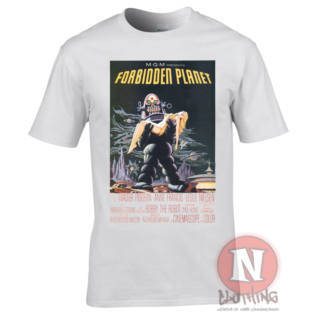 Forbidden planet t-shirt classic science fiction movie poster 1956