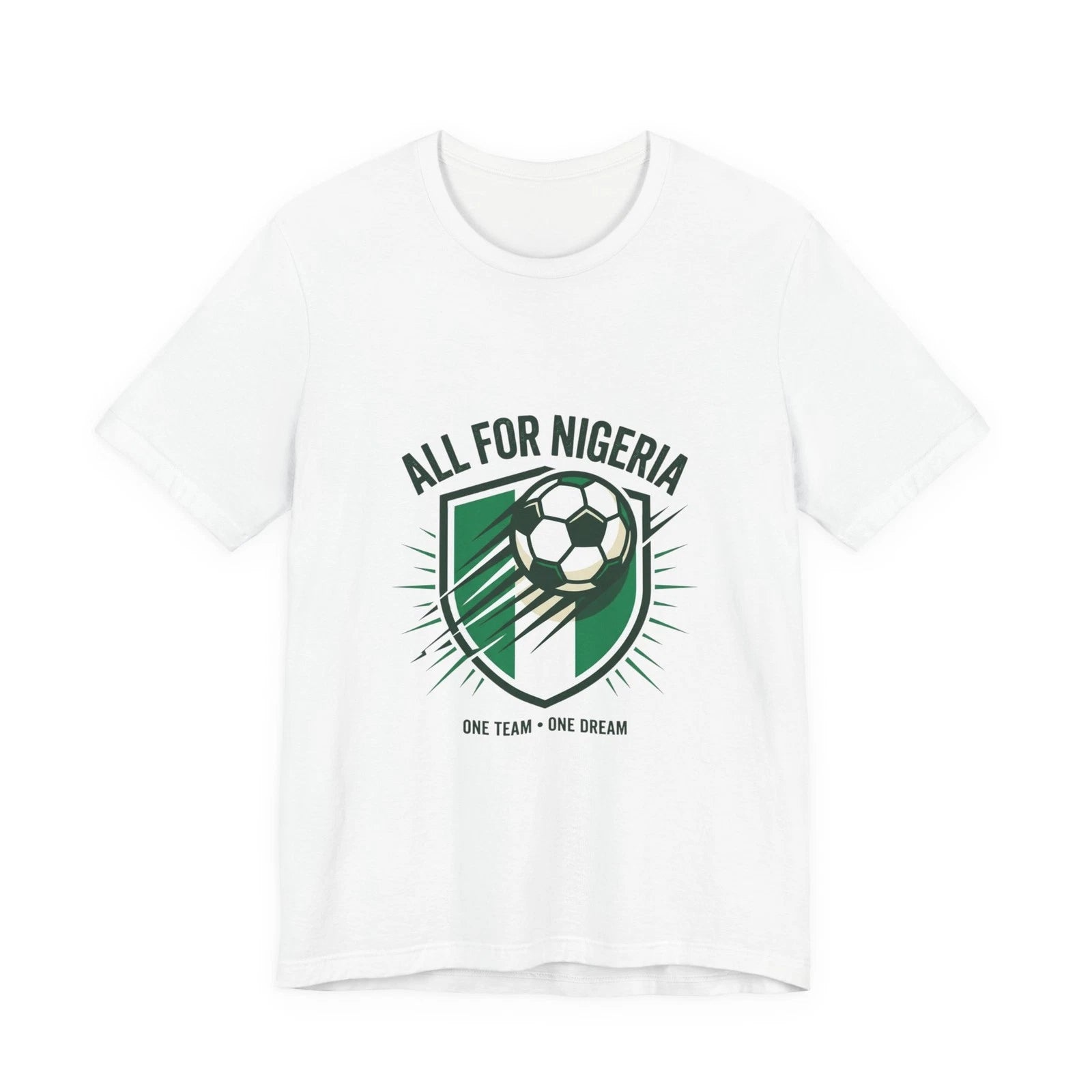 All For Nigeria Soccer Shield Tee | country pride, retro soccer