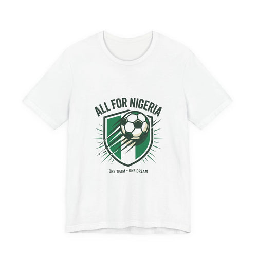 All For Nigeria Soccer Shield Tee | country pride, retro soccer