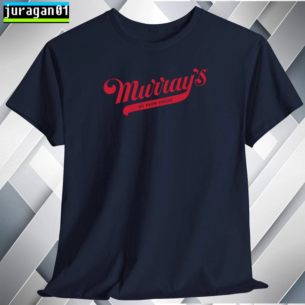 Murray's Cheese T-Shirt Logo Black/Gray/Blue/Red/White/Choc S to 5XL Made in USA
