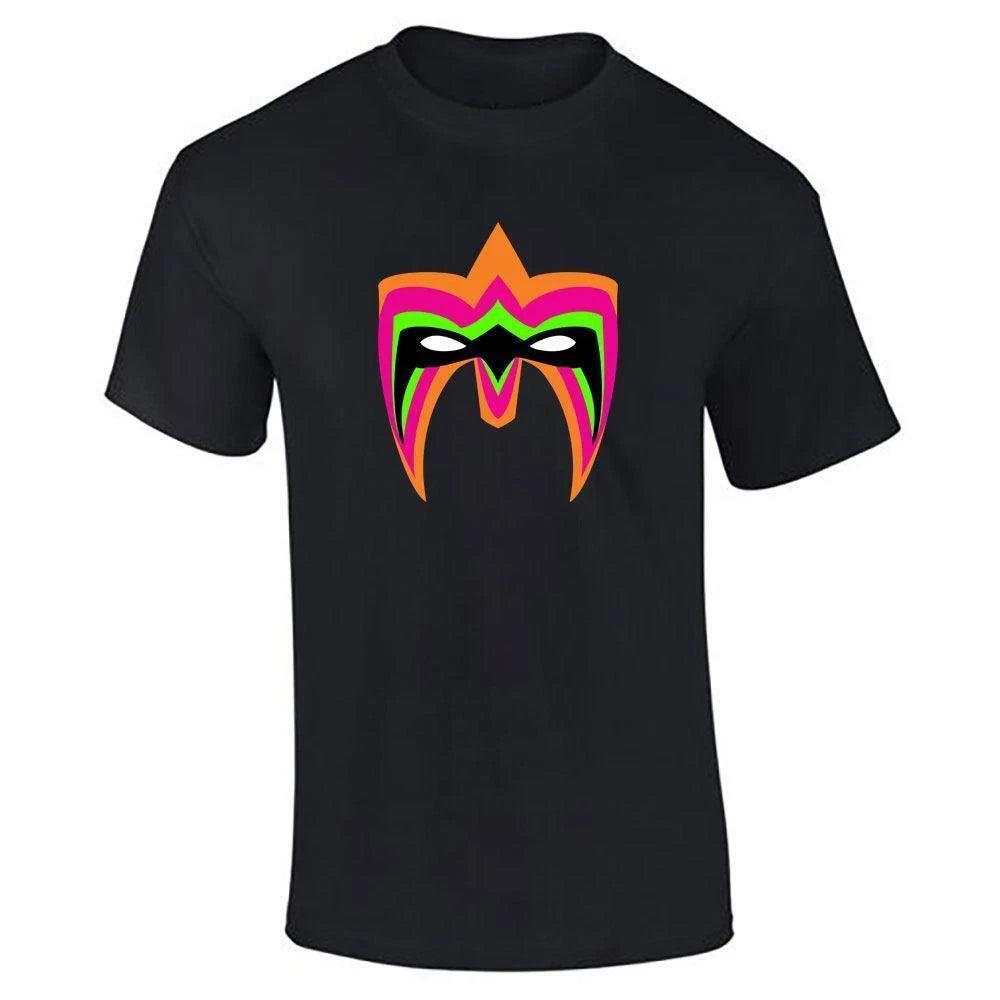 Mens Ultimate Warrior Eye Mask Printed T Shirt Boys Cotton Tee Halloween Party