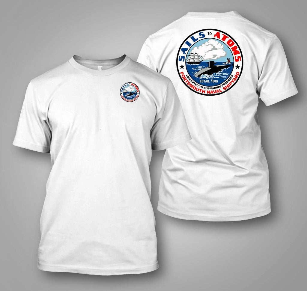 Portsmouth Naval Shipyard U.S. Navy Yard-  Custom front and back tee