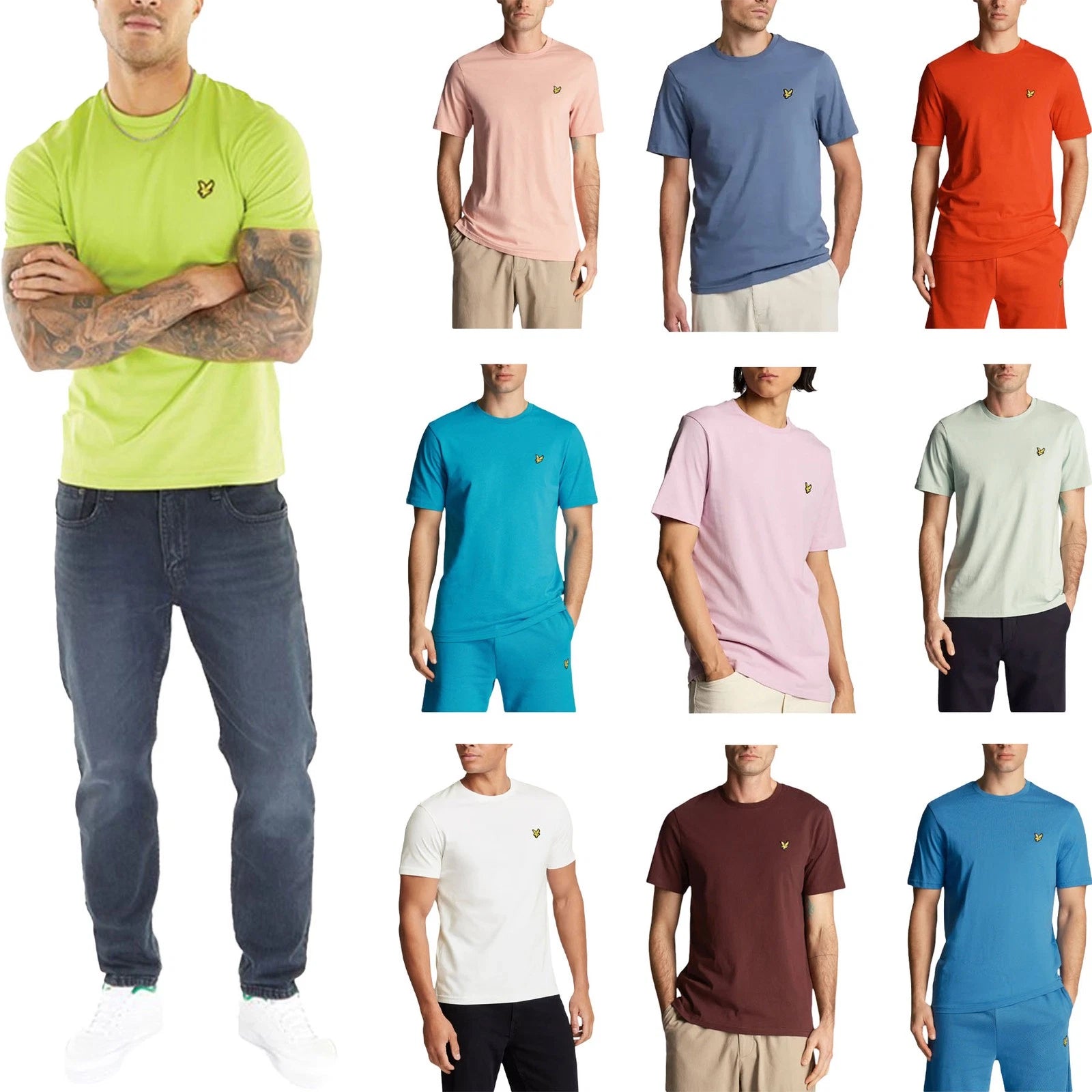 Lyle & Scott Mens T Shirts Short Sleeve Regular Fit Crew Neck Summer Cotton Tee