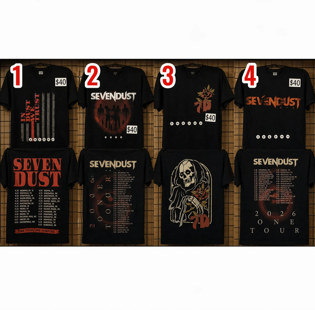 Sevendust 2026 US Tour Vintage Reprint Graphic Rock Band T-Shirt