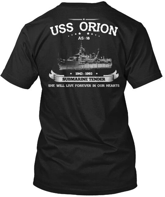 Uss Orion As 18 Memories Tee T-Shirt Made in the USA Size S to 5XL