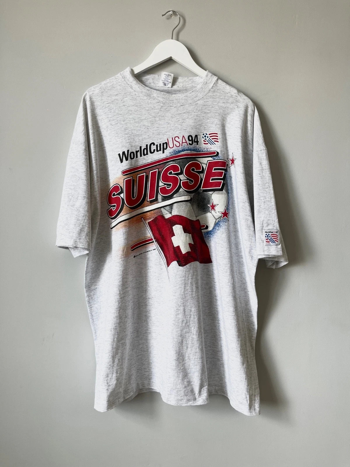 Vintage 1994 Switzerland Soccer Suisse World Cup USA Football Men's T-shirt XL